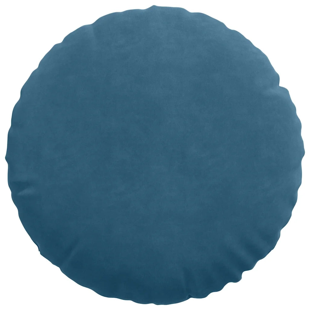 Cuscini per Seduta 2 pcs Blu Ø 40 x 13 cm Velluto 42014136