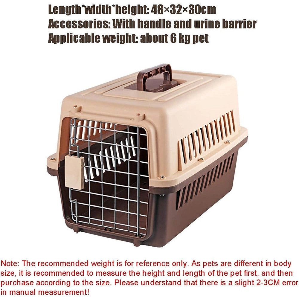 Trade Shop - Trasportino Per Animali Trasporto Gatti Cani Gabbia Viaggio Portatile 66x47x46cm -