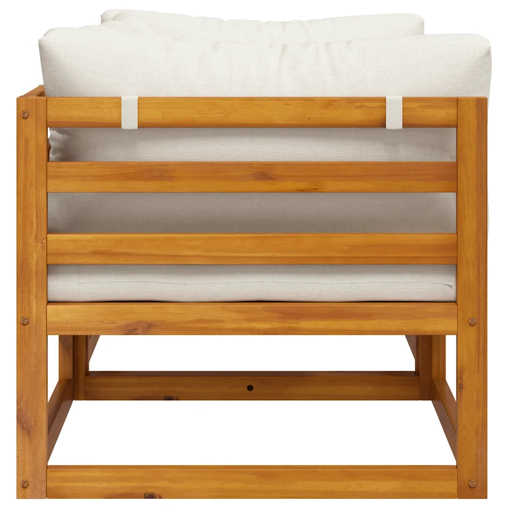 Divani Modulari Angolari 2 pz con Cuscino Bianco Crema