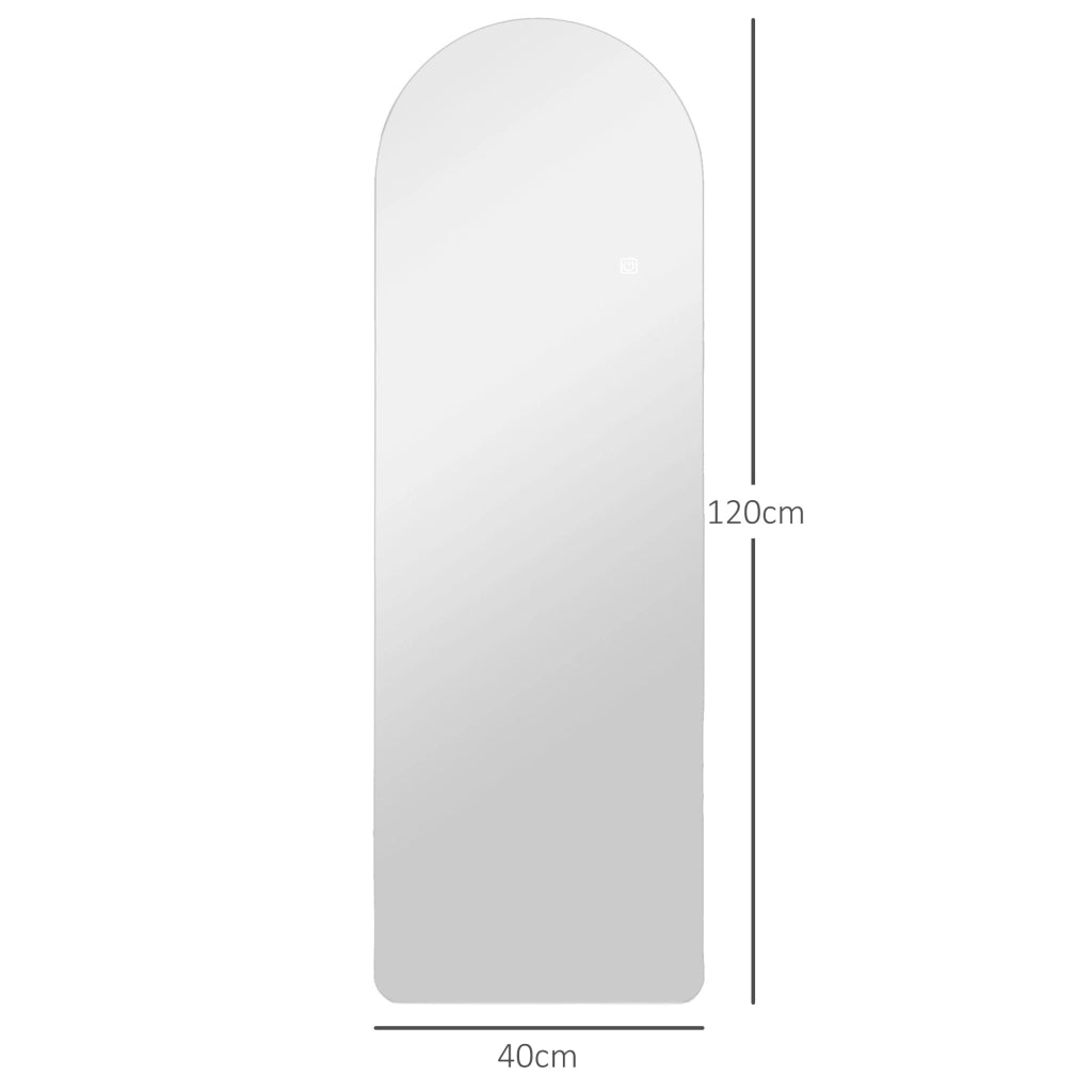 Specchio da parete con LED ¨C zephmum ¨C 120x40 cm