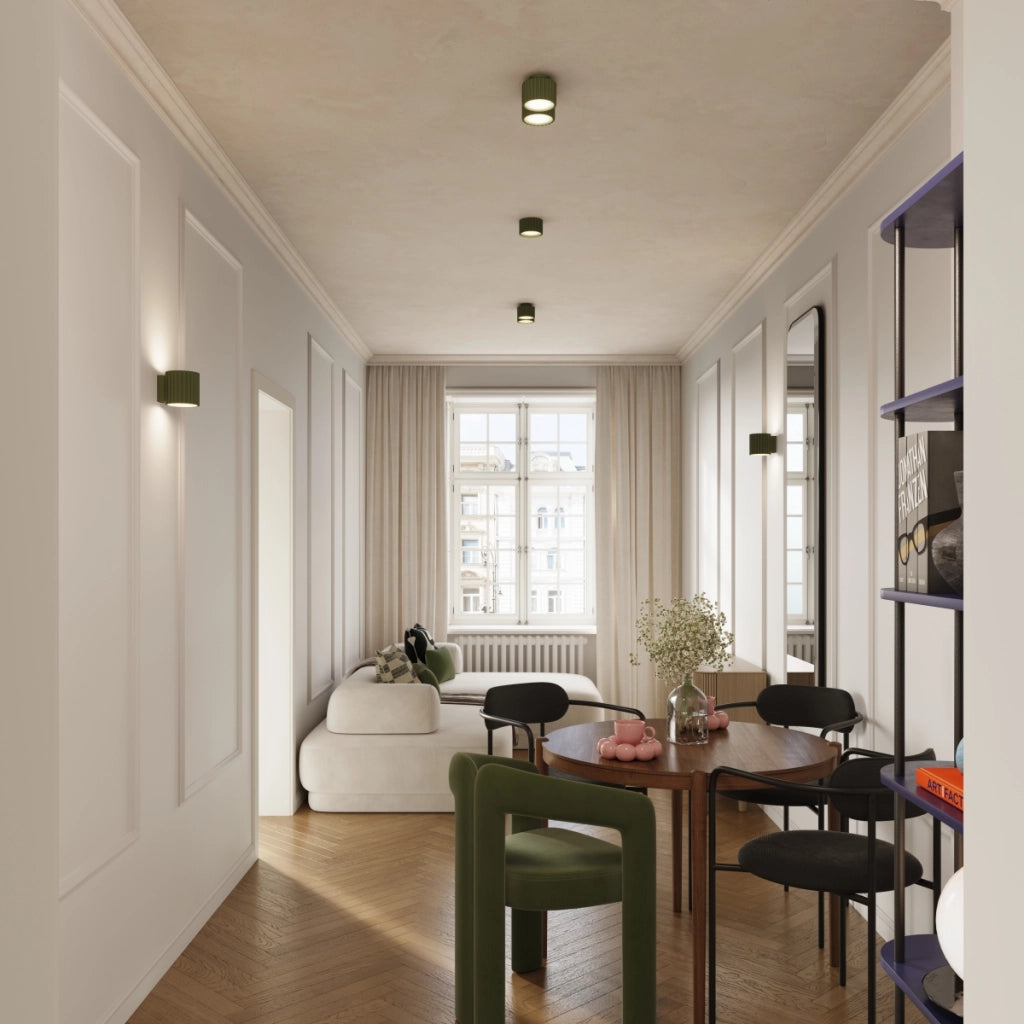 Lampada da soffitto AURA 2 verde oliva Gx53