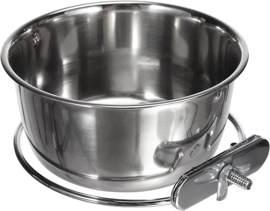 Fissaggio a vite in acciaio inossidabile per roditori con contenitore da 600 ml e diametro 12 cm