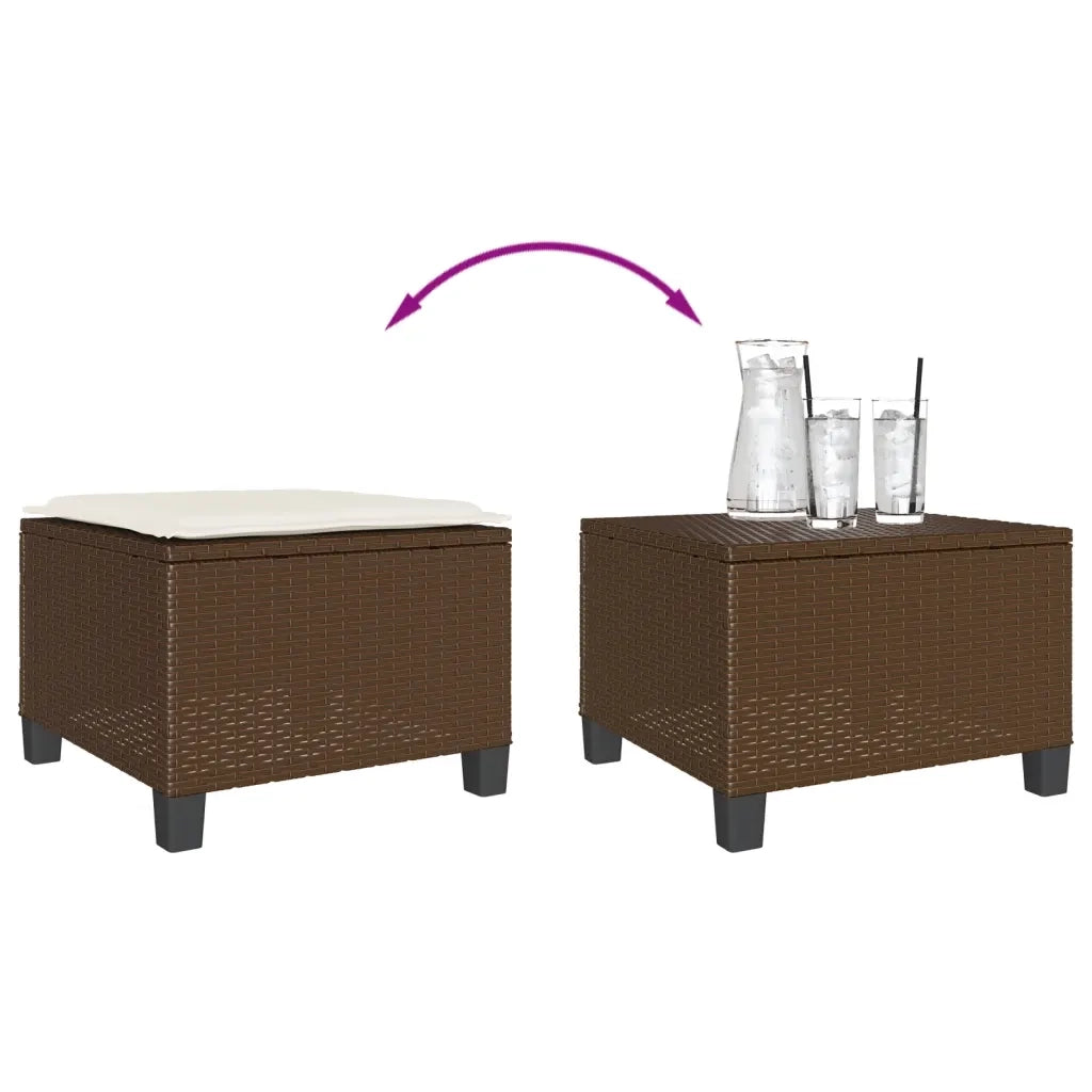Set Bistrò 3 pz con Cuscini Marrone in Polyrattan 4003897