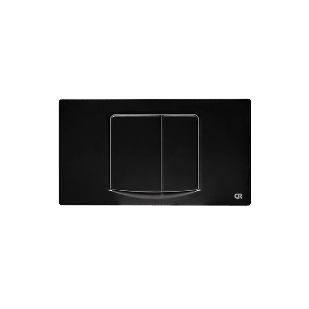Placca doppio tasto nera | Smile per cassetta Fusion