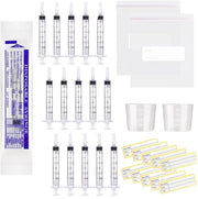Kit di iniezione a spruzzo 30 pezzi 3 ml - Spremitore di colostro senza ago - Canna graduata 20 ml - Doppiette - Sacchetti chiusi - Materiale BPA-free - Iniettore a spruzzo