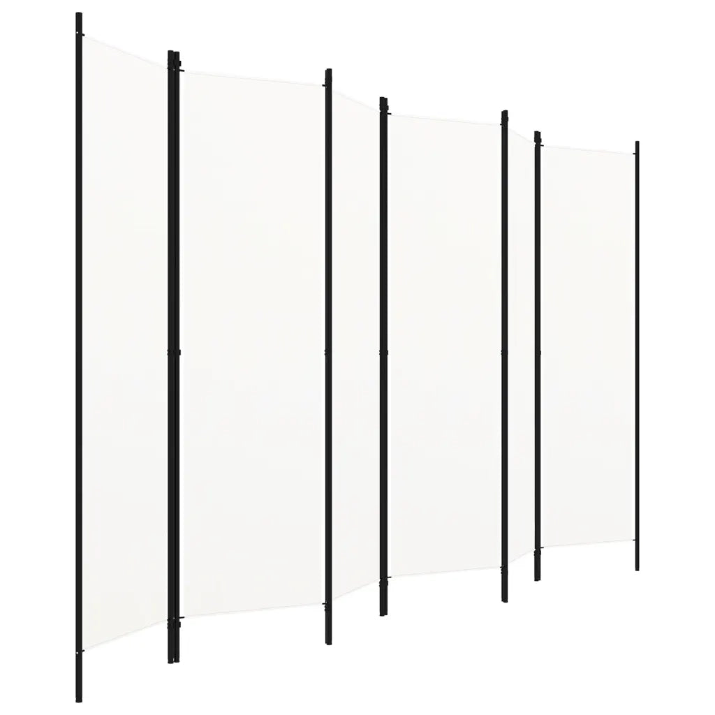 Divisorio Ambienti | Divider per stanze | Paravento a 6 Pannelli Bianco 300x180 cm