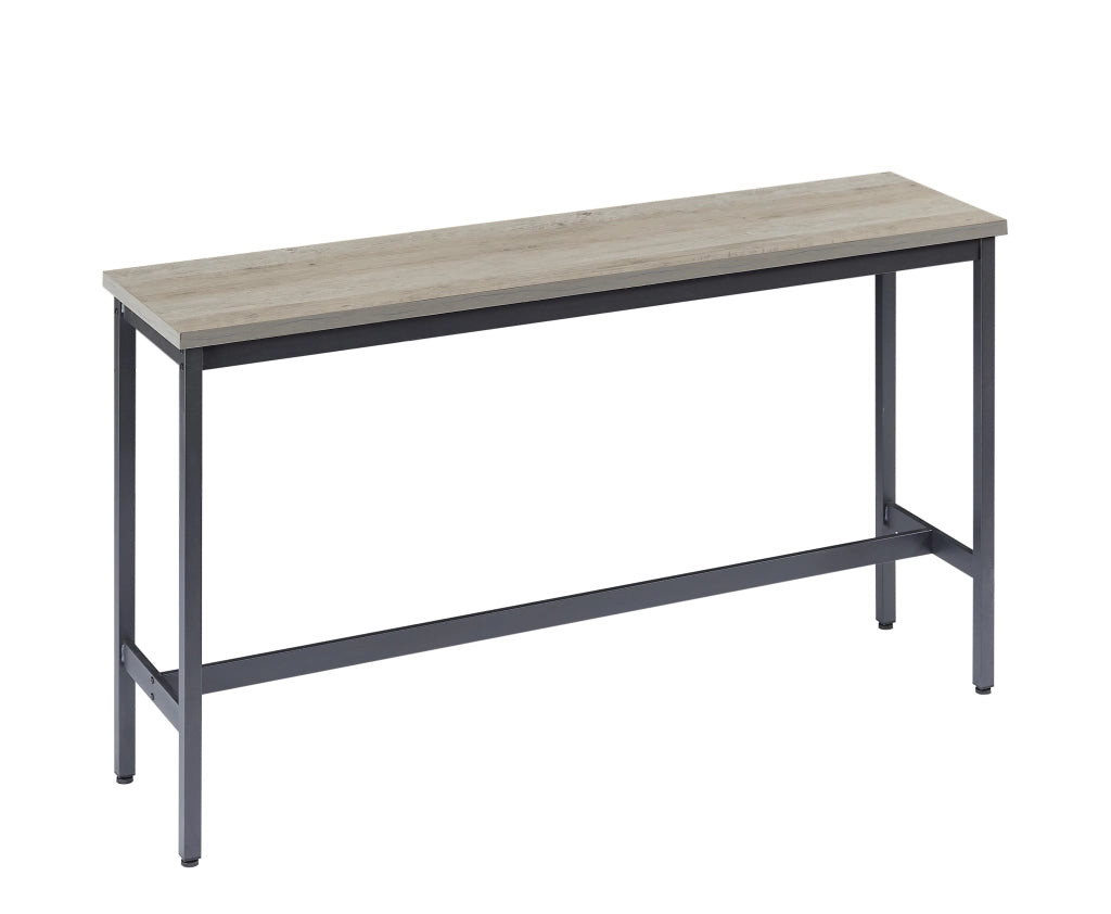TAVOLO ALTO 160x40x95,5 cm Grigio e Nero Set da 3 unità