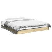 Letto matrimoniale | Letto per adulti | Giroletto senza Materasso Rovere Sonoma 160x200cm in Truciolato