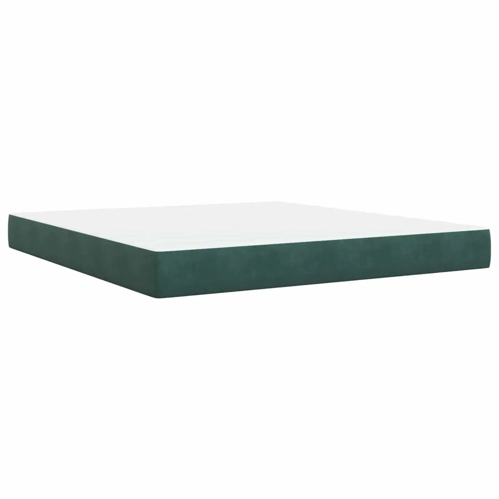 Letto Ottomano con Materasso e LED Verde Scuro 180 x 200 cm 3458322