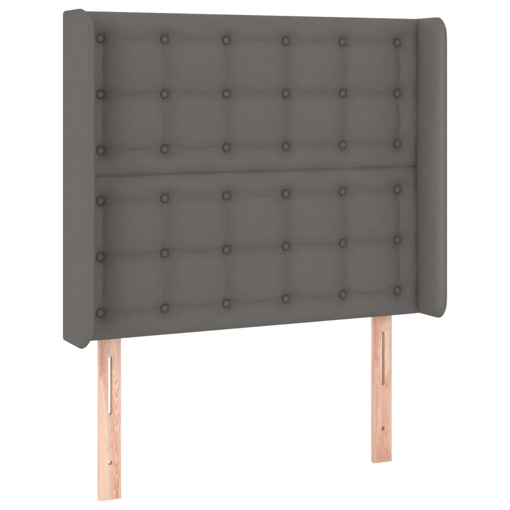 Giroletto Molle con Materasso e LED Grigio 80x200cm Similpelle 3139353