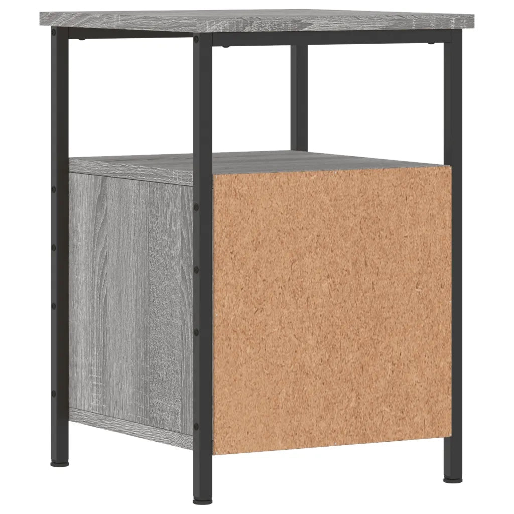 Set di 2 Comodini | Armadio da Notte | Mobiletto da notte Grigio Sonoma 34x35,5x50 cm in Legno Multistrato