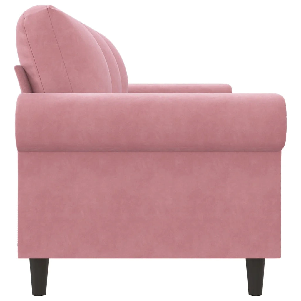 Divano a 3 Posti rosa 180 cm in Velluto 359542
