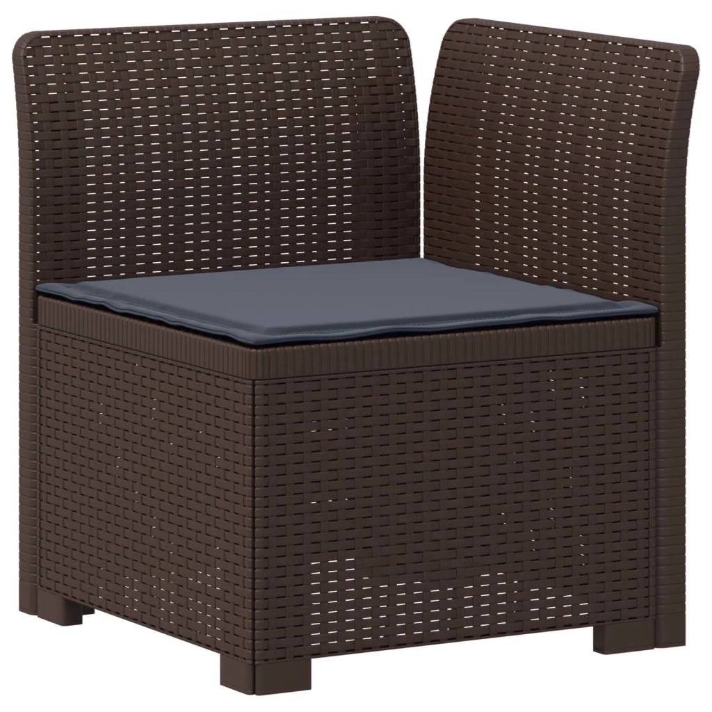 Divano da giardino 3 posti con cuscini in look rattan PP 3443825
