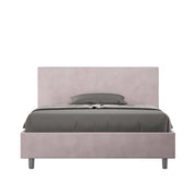 BS COM Letto una piazza e mezza contenitore imbottito 130x190 microfibra glicine