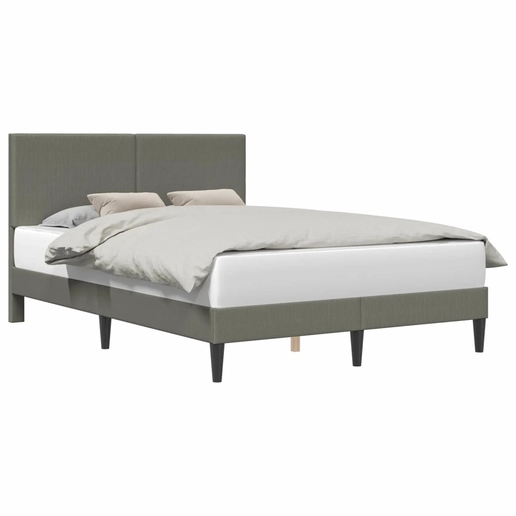Struttura del letto-Giroletto Grigio Chiaro 120 x 190 cm Tessuto in Cords