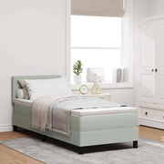 Letto a molle con materasso Grigio chiaro 80 x 200 cm Velluto 3339068