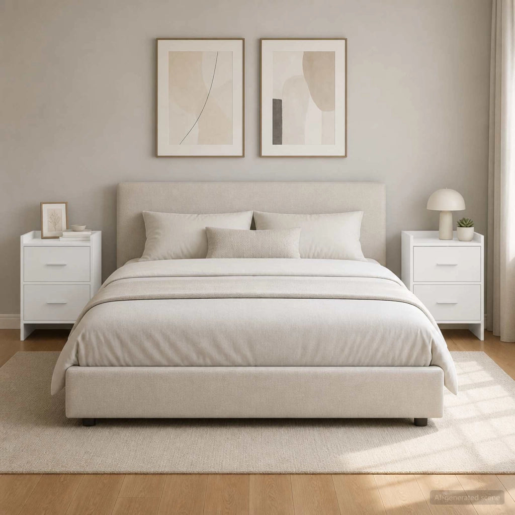 Comodini 2 pz Bianco 40 x 30 x 60 cm Legno ingegnerizzato 8010964