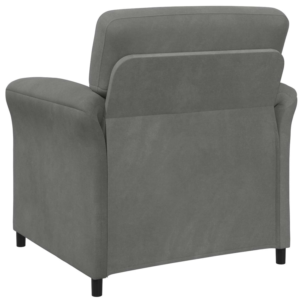 Divano 1 posto Grigio Scuro 88 x 83 x 95 cm Velluto 42033926