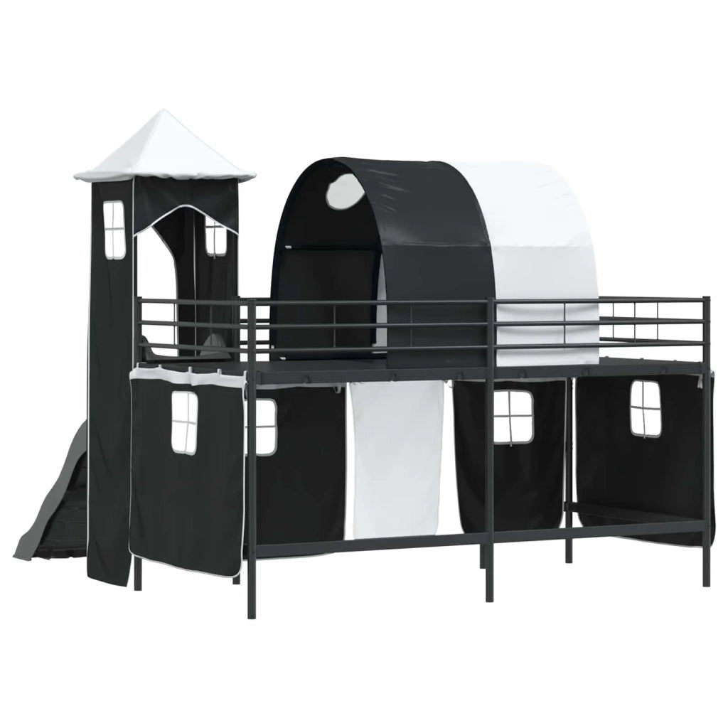 Struttura del letto loft per bambini Nero 100 x 200 cm Metallo 42020874