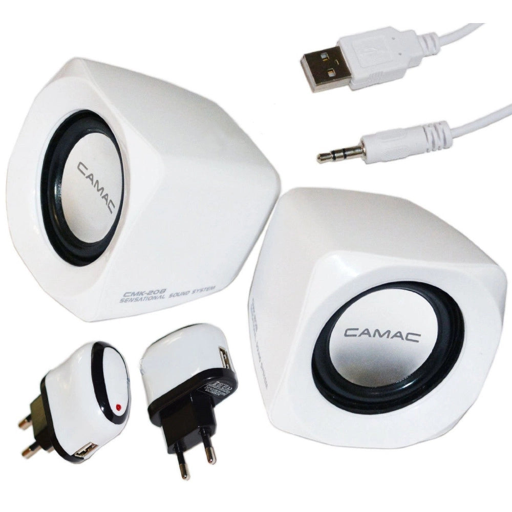 Trade Shop - Casse Pc Cmk-208 Altoparlanti Per Pc Notebook Laptop 3w Usb Volume Regolabile -