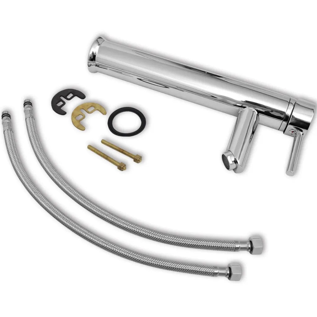 Set Mobili da Bagno 10 pz con Lavabo e Rubinetto Nero 273691