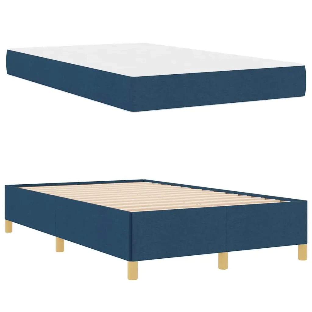 Struttura del letto con materasso Blu 120 x 200 cm Tessuto 3398933