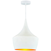 Lampada a sospensione Modern bianco/oro E27 Polux 306760