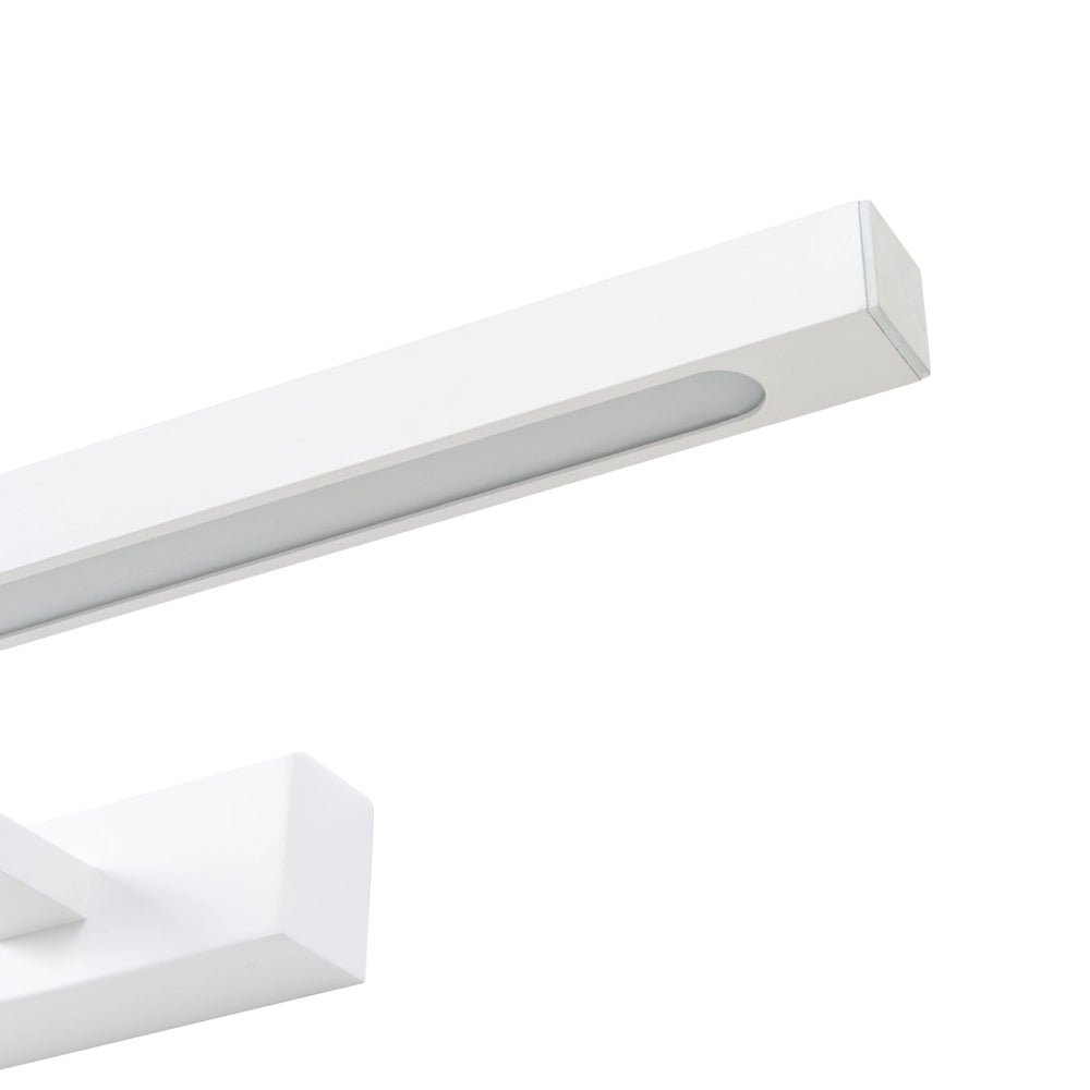 Lampada specchio luce bianco polvere rivestito LED metallo orizzontale bagno soggiorno moderno lampada da parete