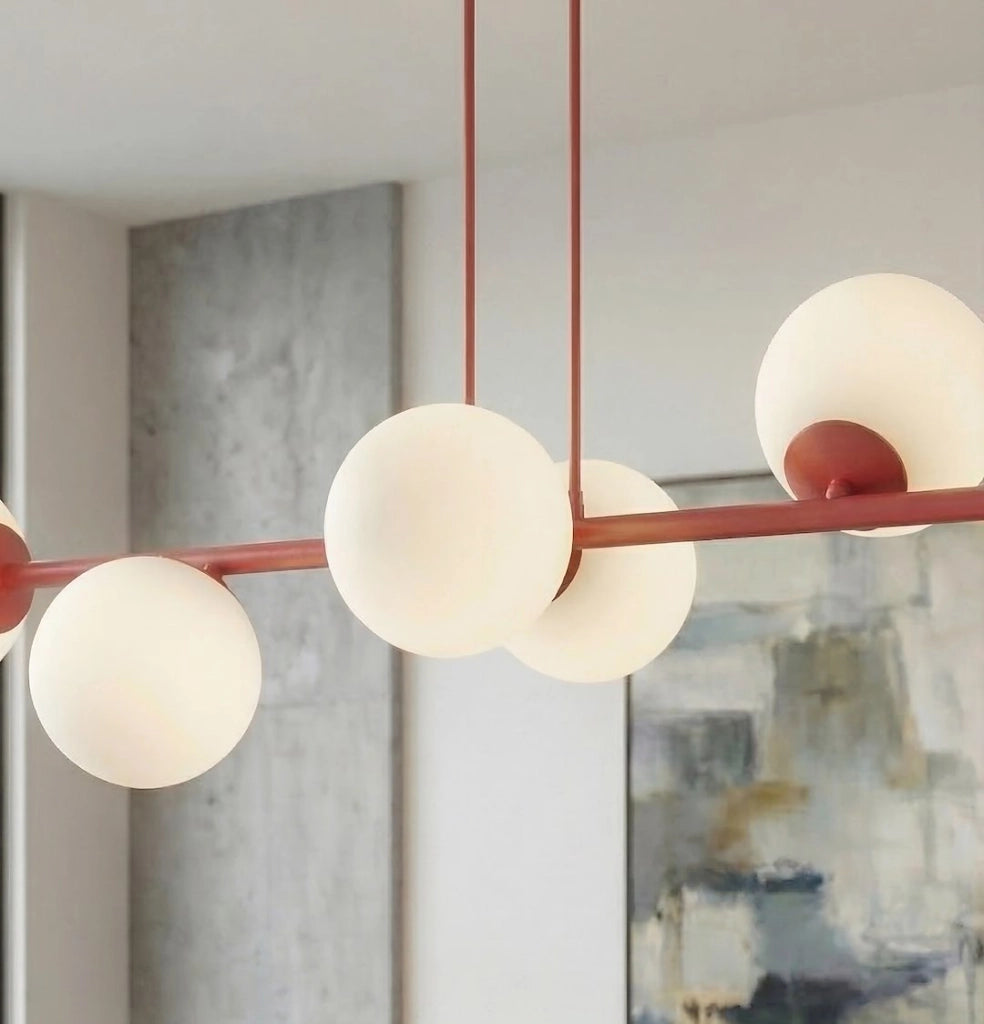 Lampada a sospensione Magnus 6xE14 bordeaux Emibig