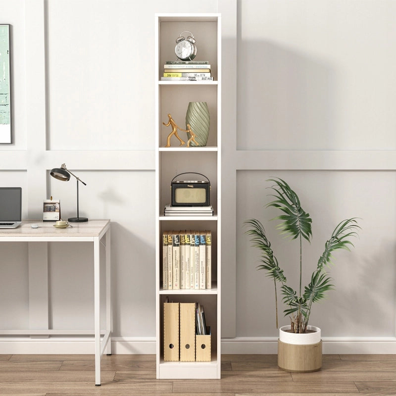 Scaffale alto per libri e raccoglitori, ufficio, salotto, bianco, loft, 182 cm