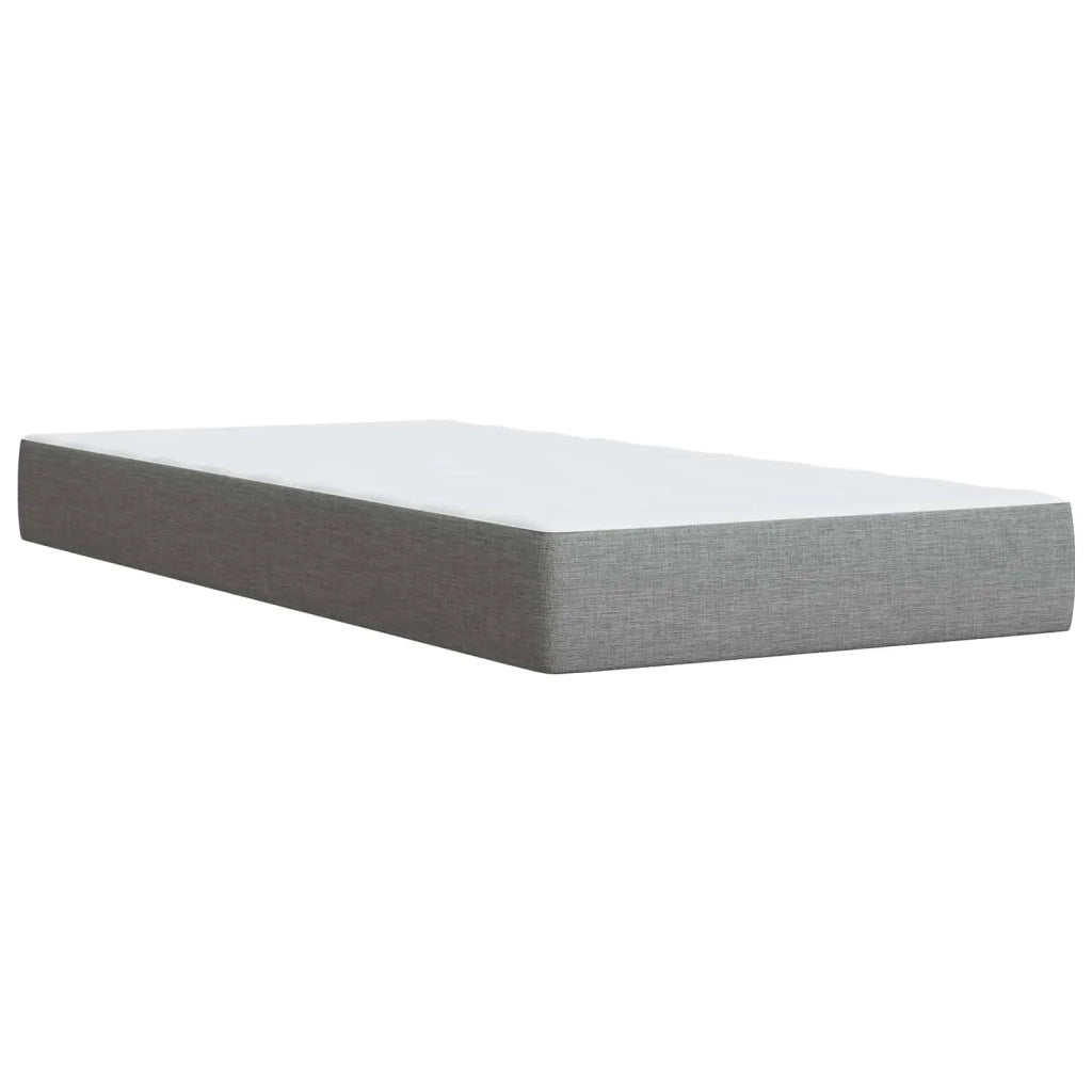Letto con Box Spring, Materasso e LED Grigio Chiaro 90 x 200 cm 3451854