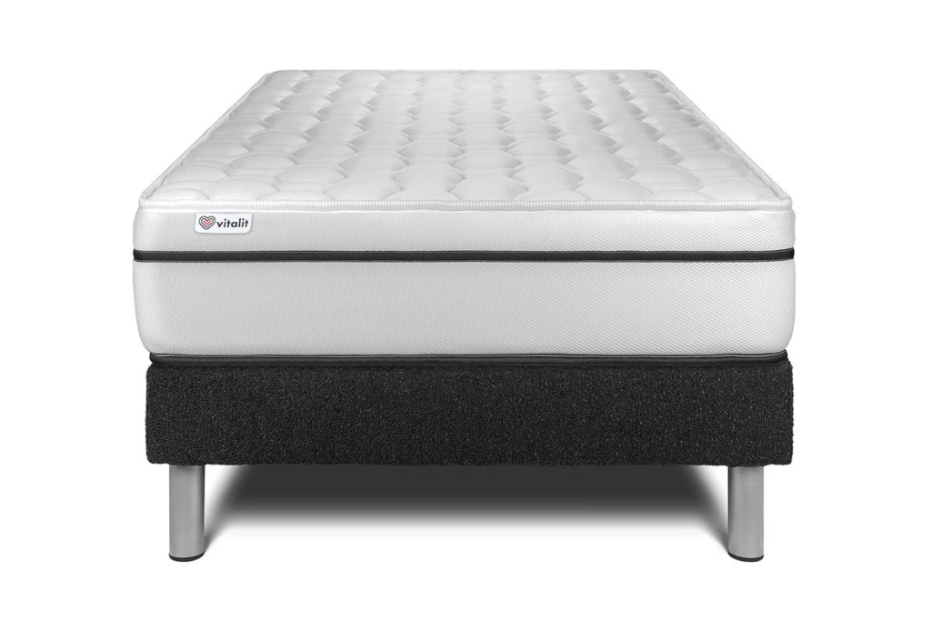 Letto con materasso VITAL SPA 120 x 200 cm Rete Kit Nero