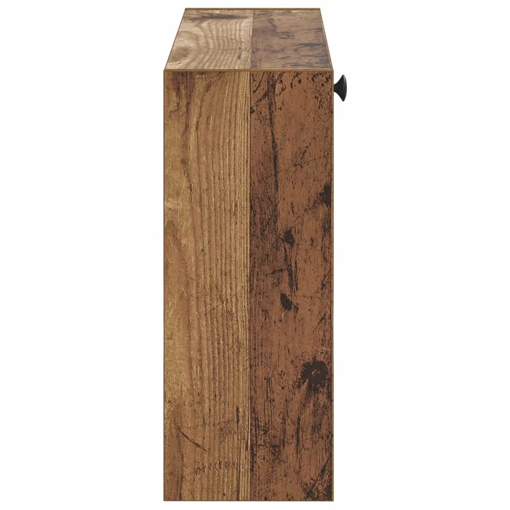 Mobiletto per Scarpe da Muro EDE 71 x 17 x 43 cm Legno antico 895973