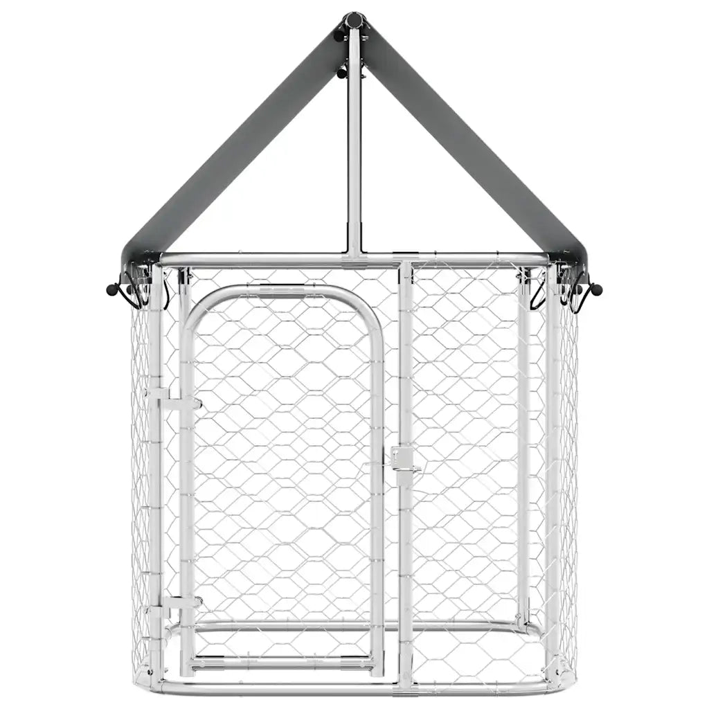 Gabbia per Cani da Esterno con Tetto 100x100x150 cm 171495