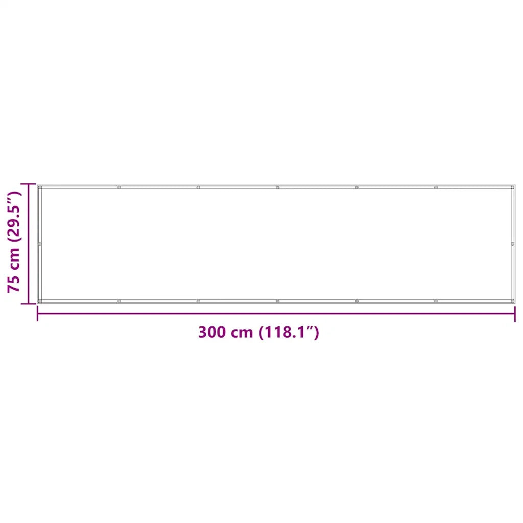 Paravento da Balcone-Pannello per balcone Antracite 75x300 cm in Tessuto Oxford