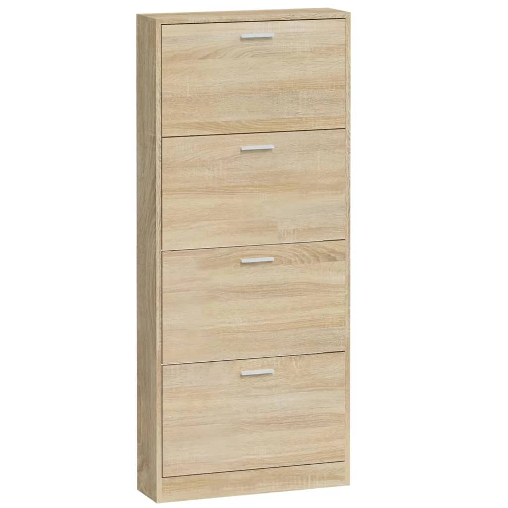 Scarpiera mobile contenitore per scarpe mobile per ingresso/corridoio/soggiorno 59 x 17 x 150 cm legno ingegnerizzato marrone 02_0021527