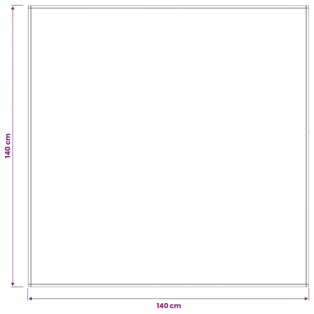 Tovaglia da Tavolo Quadrato Bianco 140 x 140 cm Poliestere 42039853