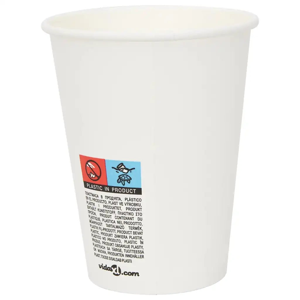 Tazze da CaffÃ¨ in Carta con Coperchi 1000 pz 12oz 300 ml