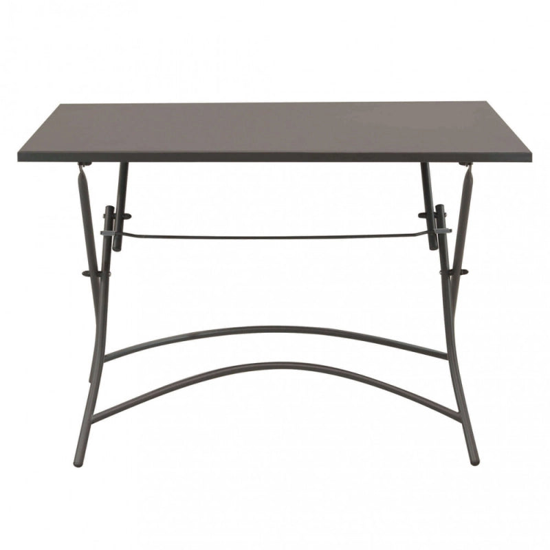 Tavolo da Giardino Bristol 110x70 cm taupe in Acciaio Pieghevole – Tavolo Quadrato da Esterno