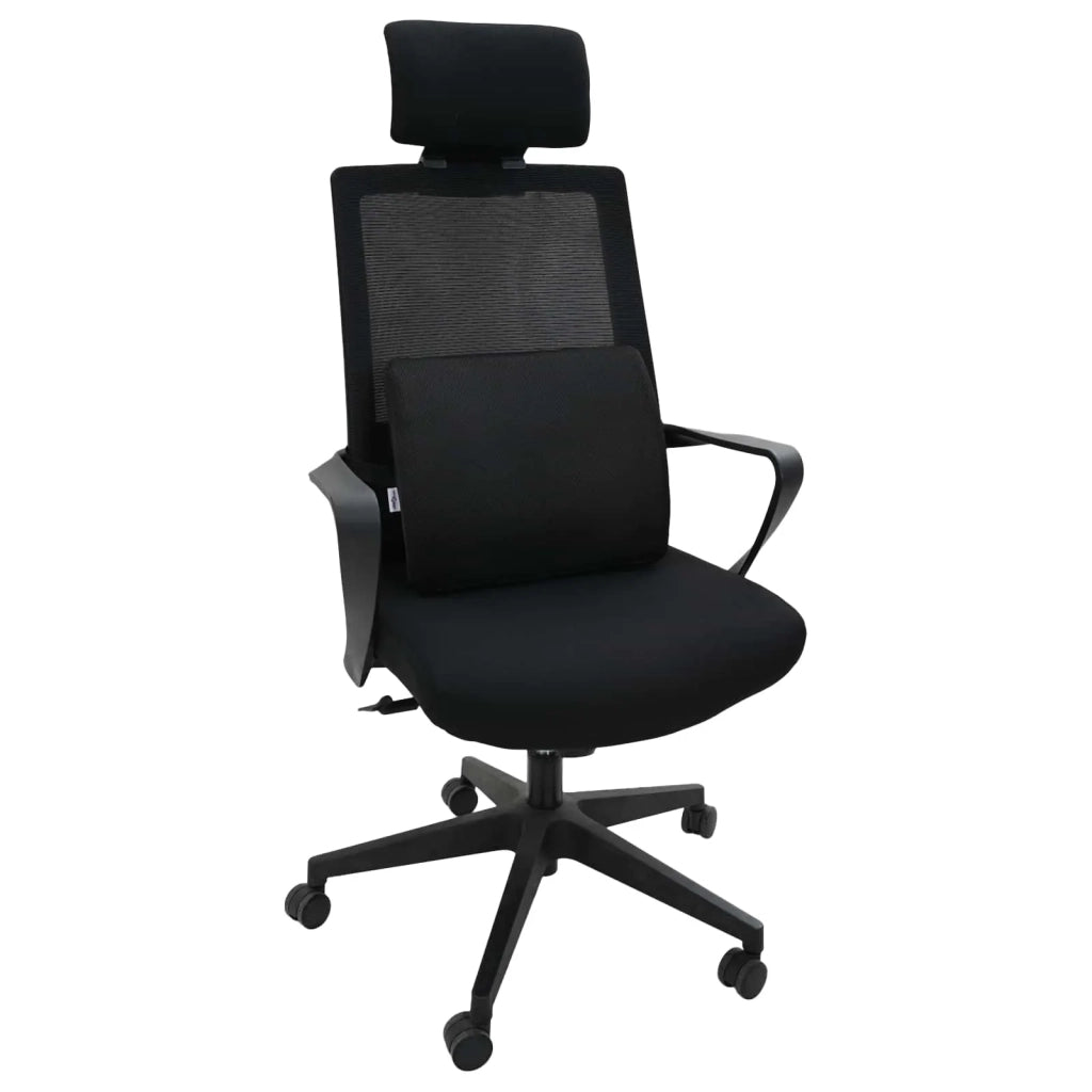 Cuscino lombare Nero Schiuma Memory 35,5 x 30 x 12 cm 42012707