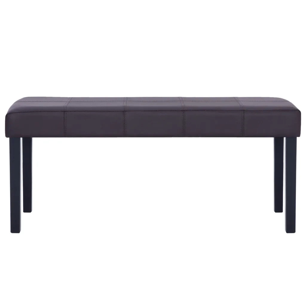 Panca-Sgabello 106 cm Marrone in Similpelle
