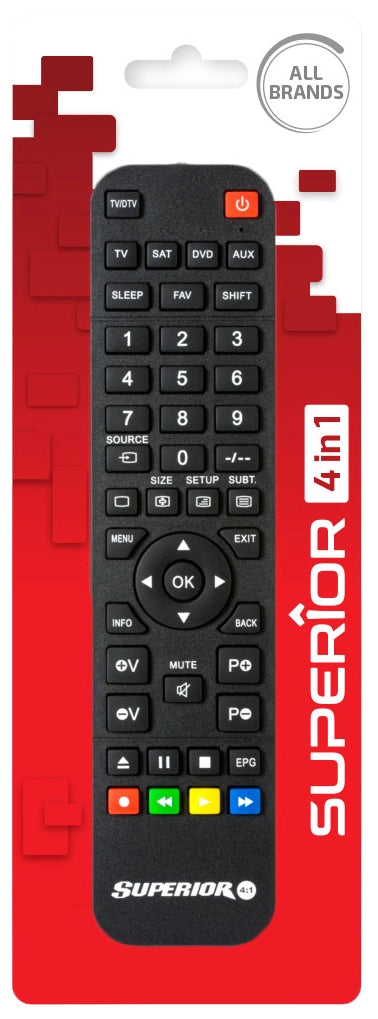 TELECOMANDO TV SUPERIOR PROGRAMMABILE 4 IN 1- 1,0 pz
