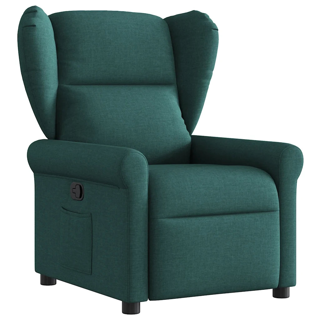 Poltrona Reclinabile in Tessuto Verde Scuro 4015662