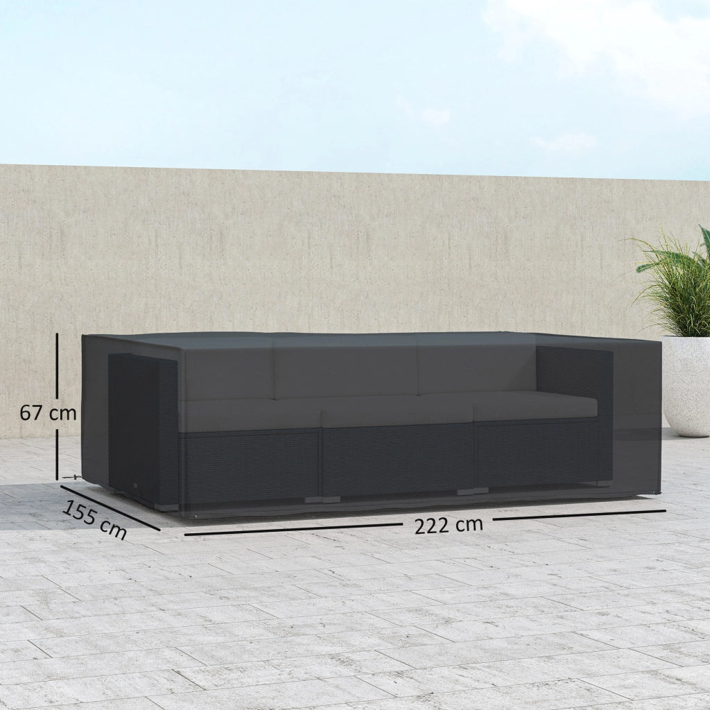 Custodia Coperta Tavolo da Giardino ¨C Minimal ¨C Nero 222x155x67