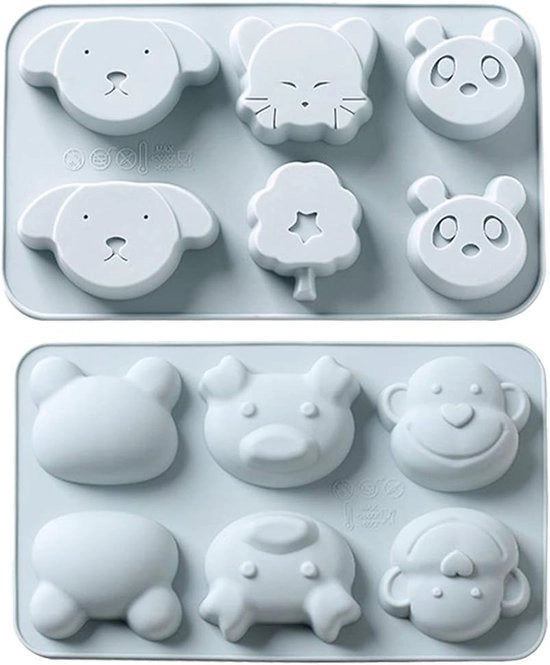 Silicati in forma di bosco con 6 fori - creazione di torte, cioccolatini, biscotti e cubetti di ghiaccio - attività per bambini - integratore alimentare