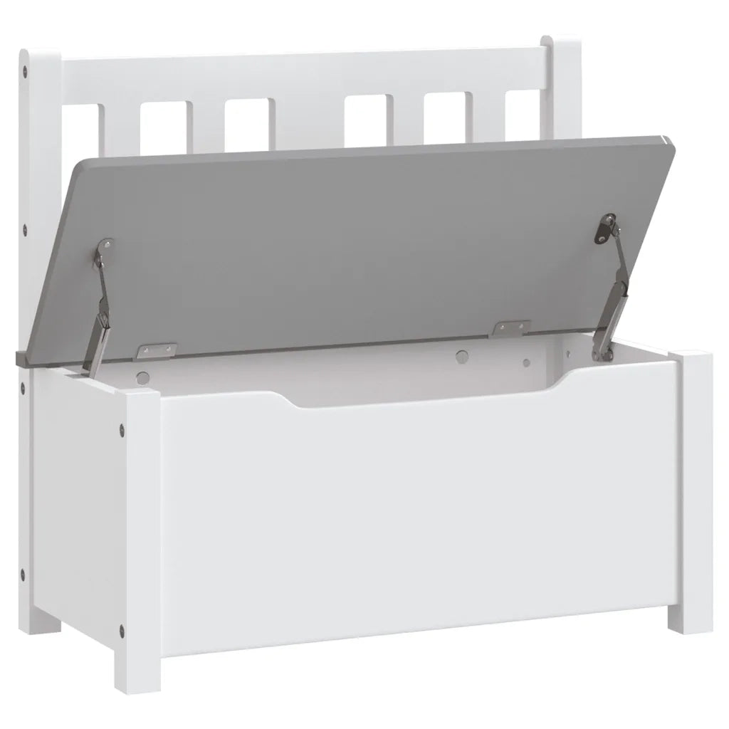 Cassapanca per Bambini Bianca e Grigia 60x30x55 cm in MDFcod mxl 105685