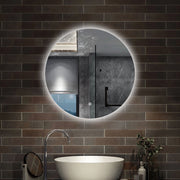 specchio 70 cm rotondo con luce led antiappannamento e touch