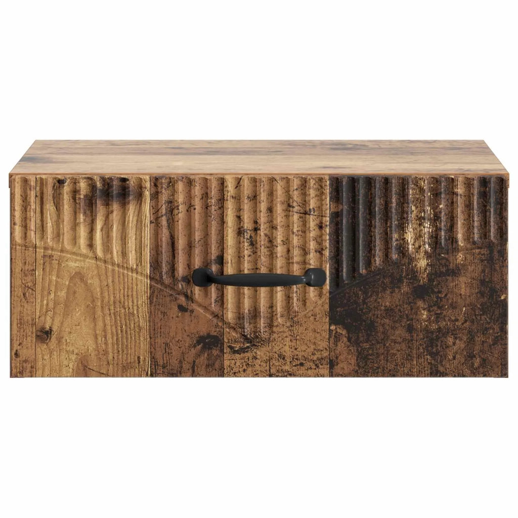 Mobiletto da notte a muro Legno antico 49 x 34,5 x 20 cm 898971