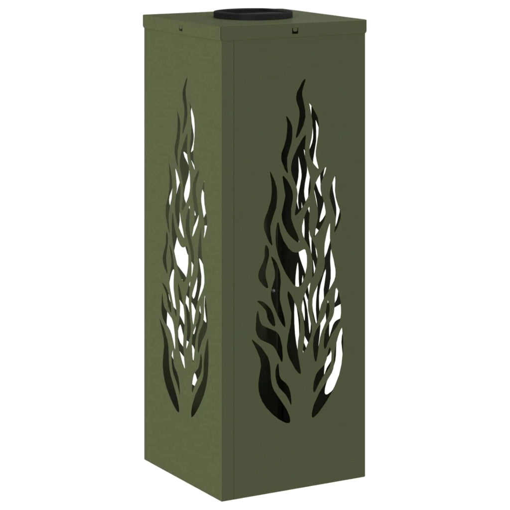 Faro LED solare per sentieri 2 pcs Verde oliva 879796