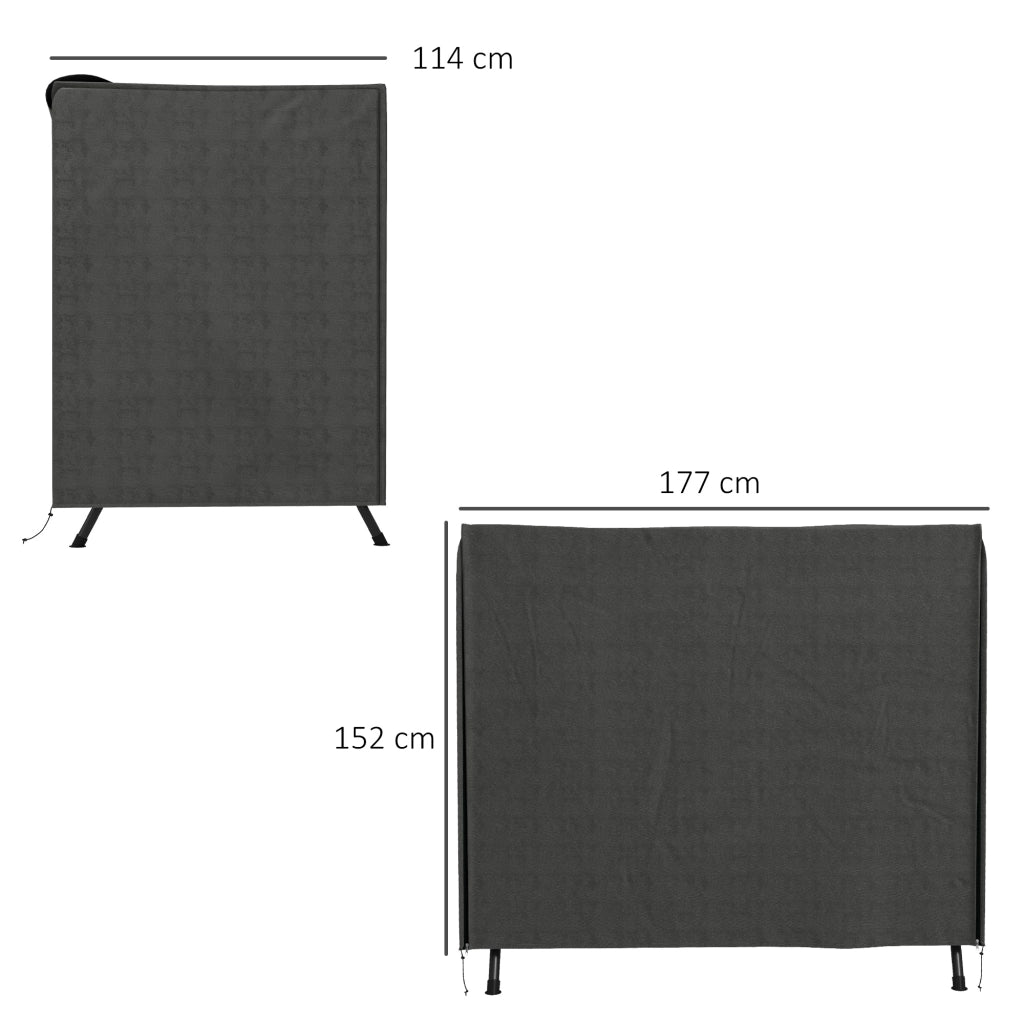 Cuscino per Dondolo da Giardino ¨C zephmum ¨C Grigio 177x114x152 cm